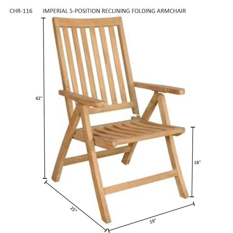 Imperial Folding Dining Arm Chair