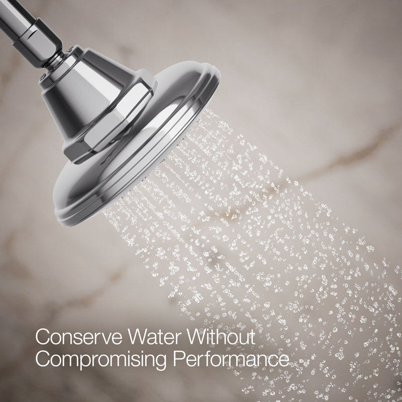 Pinstripe Single-Function Full/Standard Fixed Shower Head, Polished Chrome