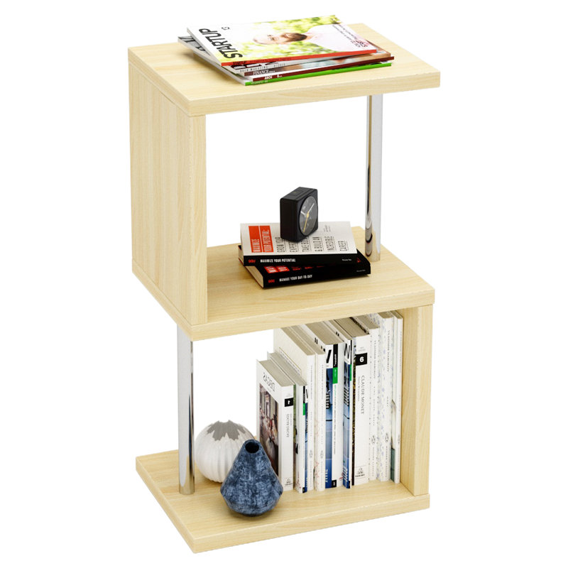 Amaker Geometric Bookcase, Oak