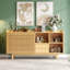Buffet en bois 63 "63", crédence moderne avec barrière coulissante en bois