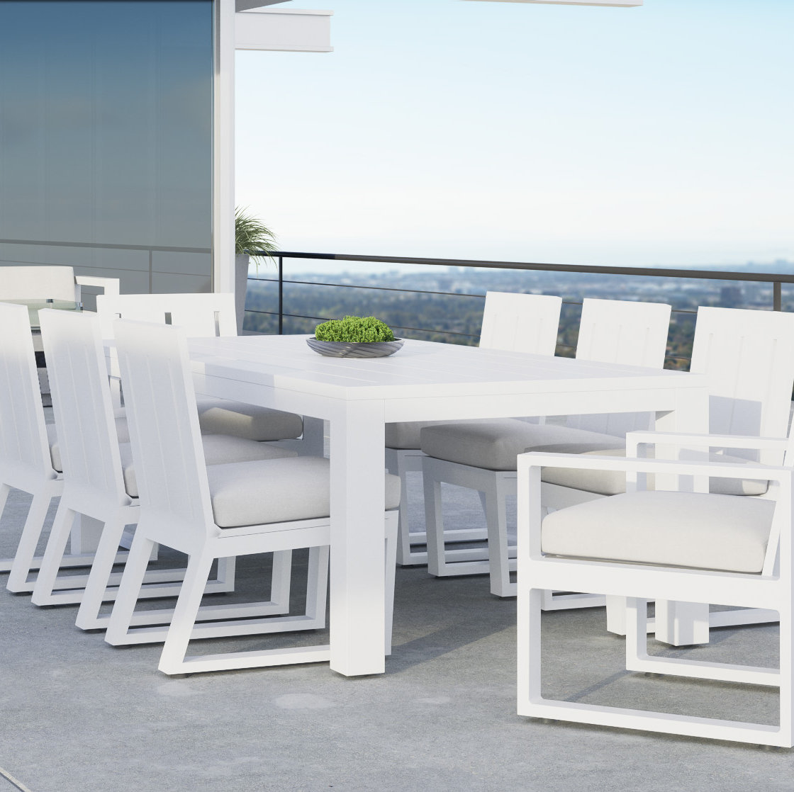 Camela 90'' Aluminum Outdoor Dining Table