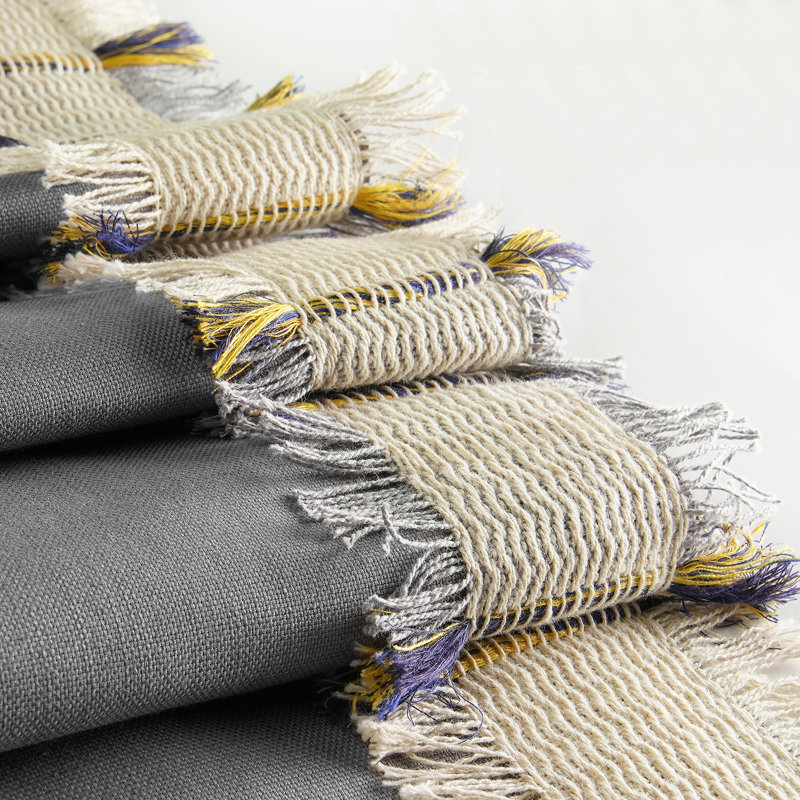 100% Cotton Semi Sheer Curtain Single Panel, 50" W x 96" L, Gray
