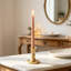 2 pièces-Bougeoir conique en métal doré, chandelier simple classique pour manteau de table