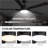 52" Modern Dimmable Black Ceiling Fan with LED Light and Remote, 6-Speed Quiet DC Motor  for Living Room-1904459921