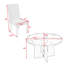 Ensemble de salle à manger rond 5 pièces, table moderne avec 4 chaises rembourrées pour la salle à manger et la cuisine-1913936170-1913936168