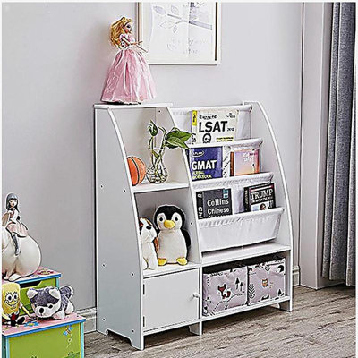 Victorian funnel bookshelf with toy storage