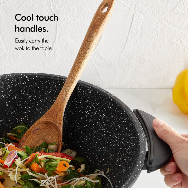 VonShef Non Stick Electric Wok with Lid