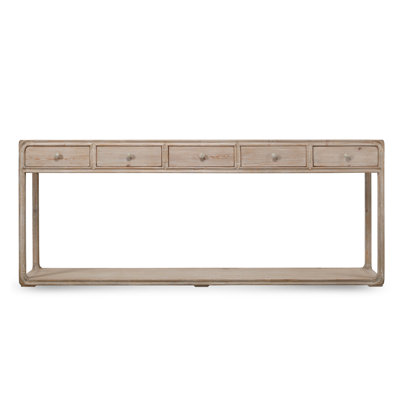 Ming 83.86'' W Solid Wood Console Table