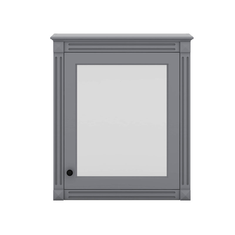 Pharmacie avec tablette réglable en hauteur, armoire de rangement au-dessus de la toilette, Gris