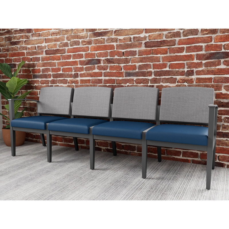 Siège tandem 4 places Amherst, Étain, Chambray gris / Patriot Plus Blue Ridge