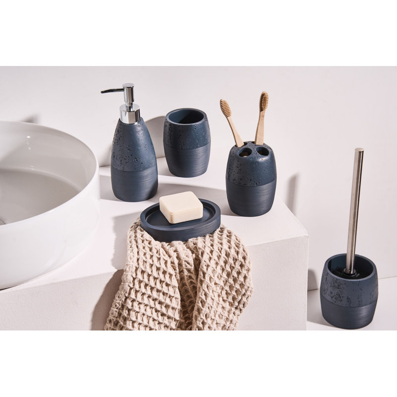 5-Piece Bathroom Accessories Set YARAPA, Dark Blue