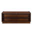 Table basse rectangulaire avec 4 tiroirs, 2 tablettes de présentation, conception cannelée et verre trempé pour l'organisation de la salle à manger - style rétro 47,2 po-67208833
