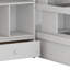 Lit mezzanine double avec bureau en L et escaliers, tiroirs, armoire-1414425670