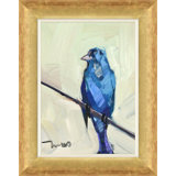 Blue Robin Bird Painting by Joseph Mota