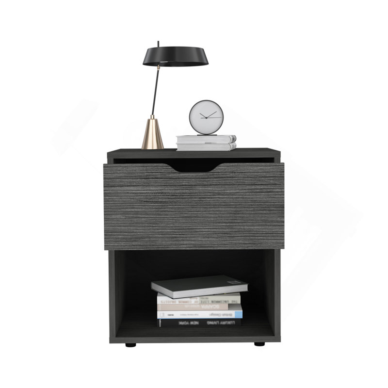 Nightstand Altheimer, Bedroom, Light Gray