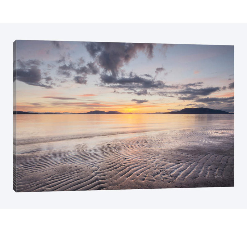 «Samish Bay Sunset II», impression sur toile, H 8 po x l 12 po x P 0,75 po, Pas de tapis, Toile tendue