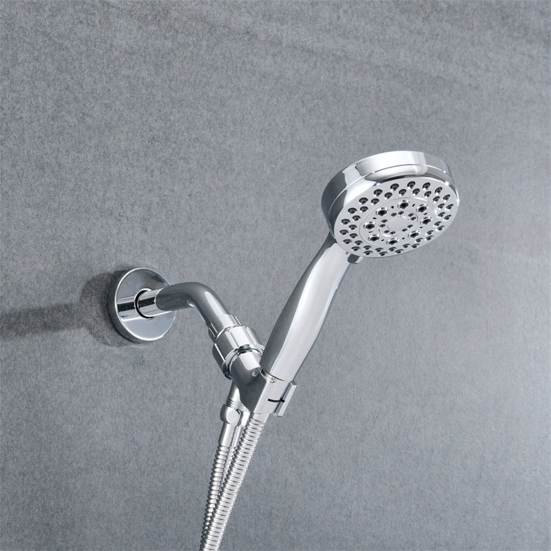 5 Mode Adjustable Settings Handheld Shower Head With Hose High Pressure Shower Heads, Chrome