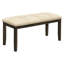 Banc de 44 po en tissu crème et gris - polyvalent pour tout espace