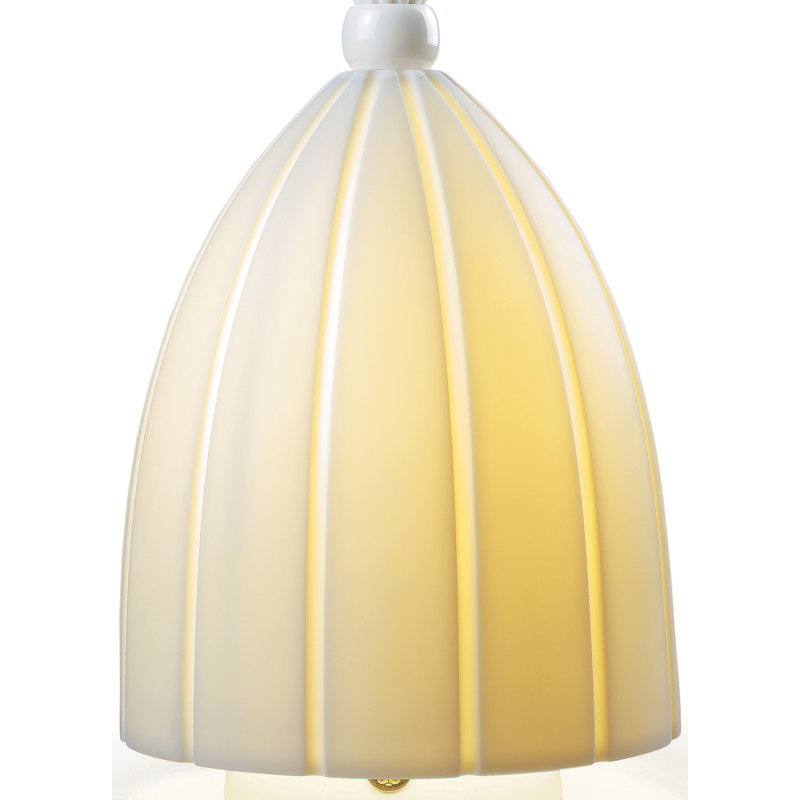 Mademoiselle 14.57" Gloss White Nolvety Table Lamp