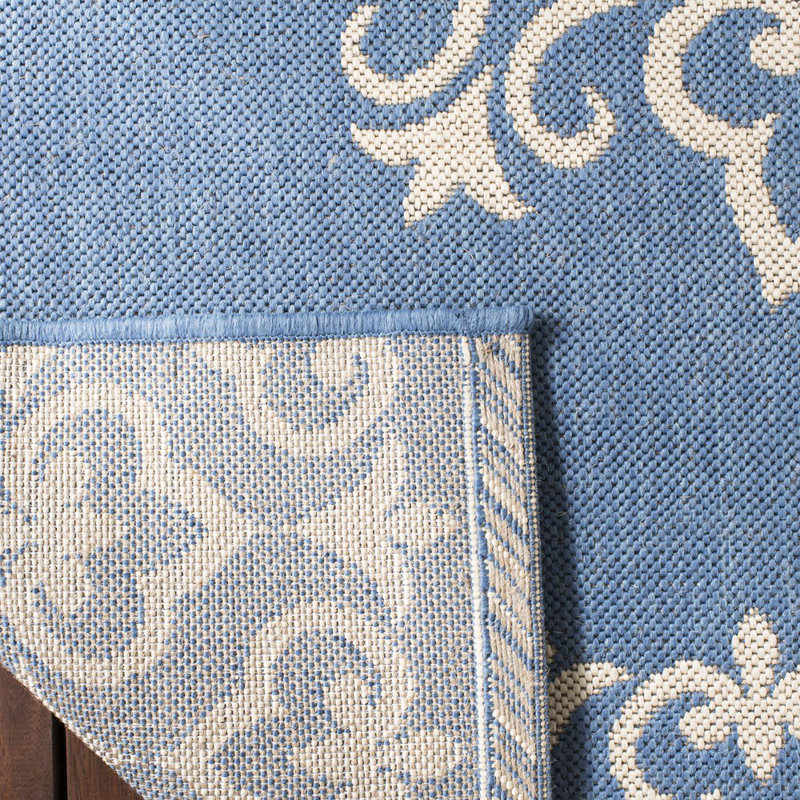 Situ Damask Hand Hooked Indoor / Outdoor Area Rug, Rectangle 122 x 183 cm