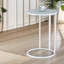 Round C Shaped Side Table with Metal Legs, End Sofa Tables, Living Room Furniture-97416570
