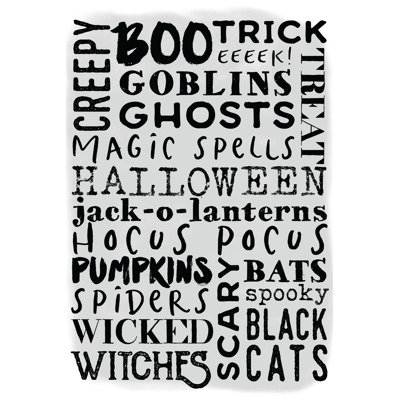 Halloween Words - Wrapped Canvas Print