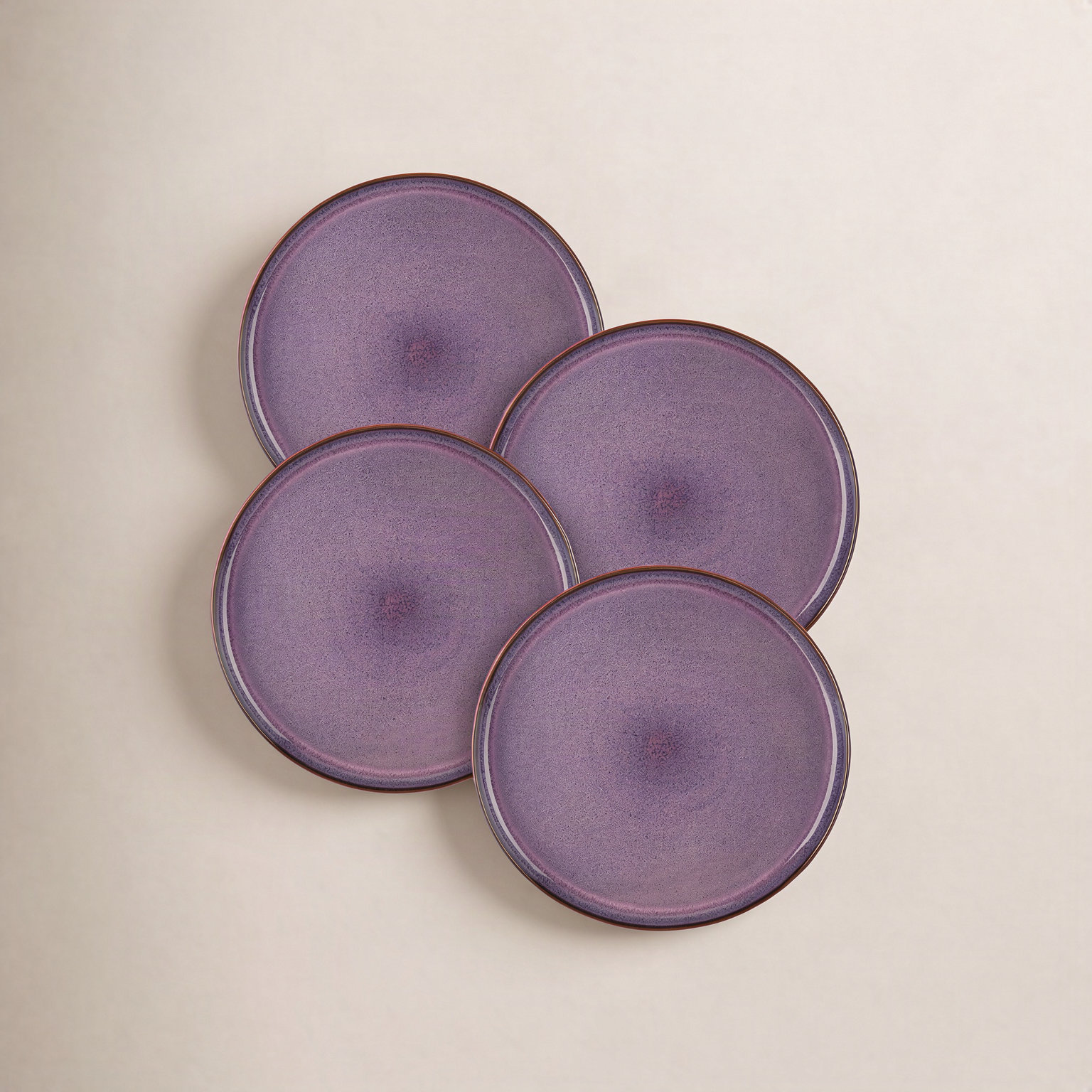 10" Ceramic Dinner Plate, Purple