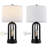 22.75'' Black USB Table Lamp with LED bulbs