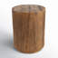 Table d'appoint d'extérieur en oxyde de magnésium avec grain de bois texturé naturel