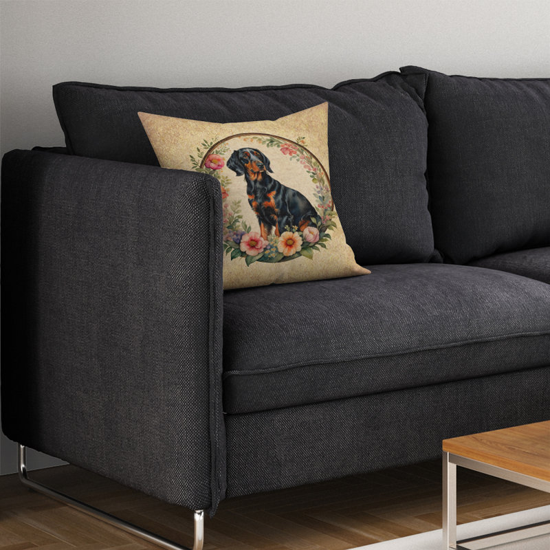  Coussin décoratif intérieur / extérieur en polyester, H 14 po x l 14 po x P 3 po