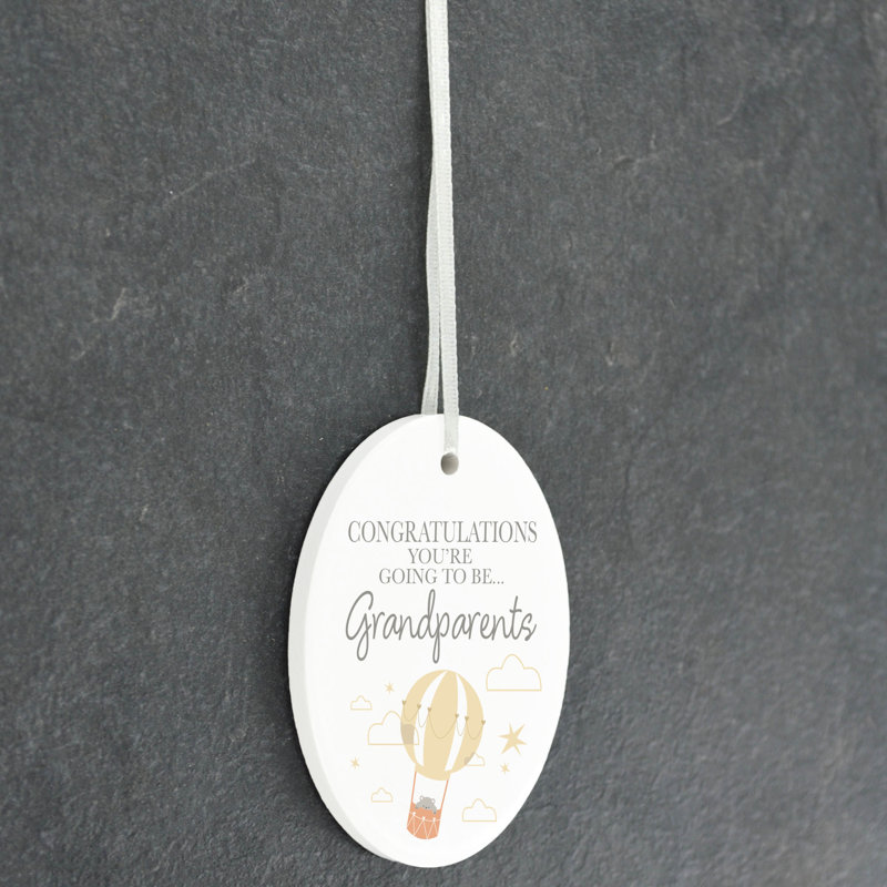 Grandparents To Be Oval Shaped Ceramic Ornament