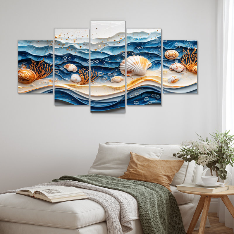 Azayah - art mural côtier - ensemble de décorations murales nautiques