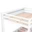 Lit superposé convertible blanc avec caractéristiques de rangement: escalier, table de chevet, 3 tiroirs - Stable et éléments pratiques: arrangement-1534829793