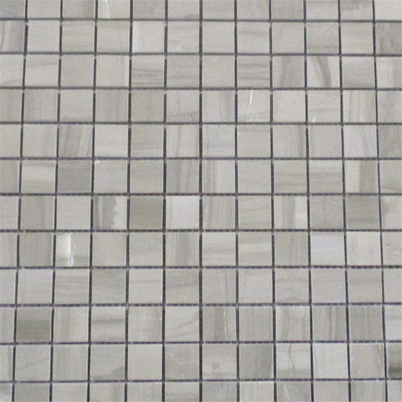 Carreau de mosaïque en marbre 12 po x 12 po, gris