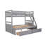 Lit simple superposé au dessus d'un lit double avec rangement-1329997451