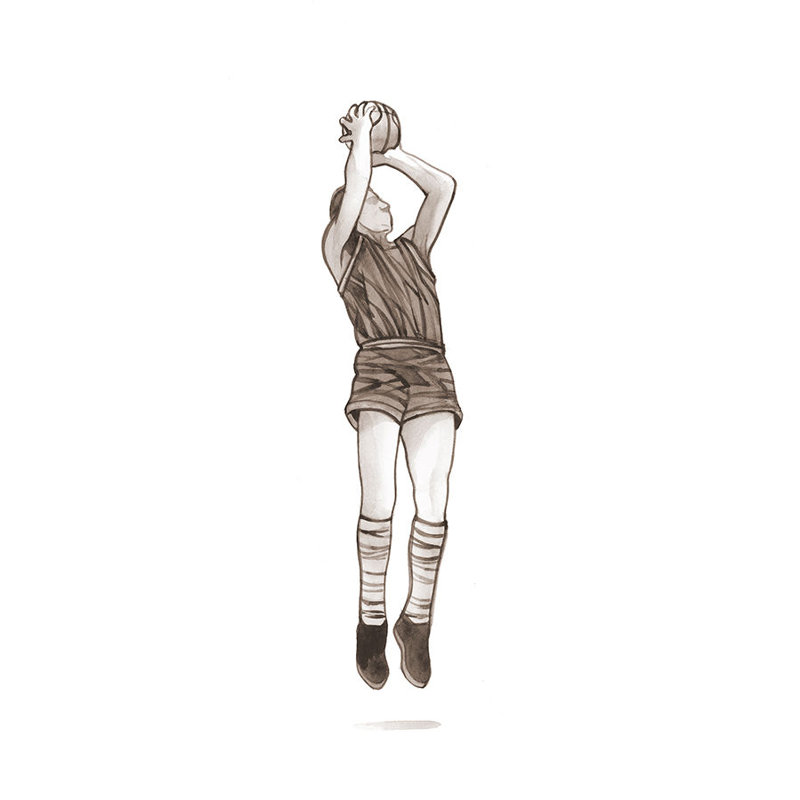 Off The Dribble VI Painting by David Erickson, Image Brush Gel