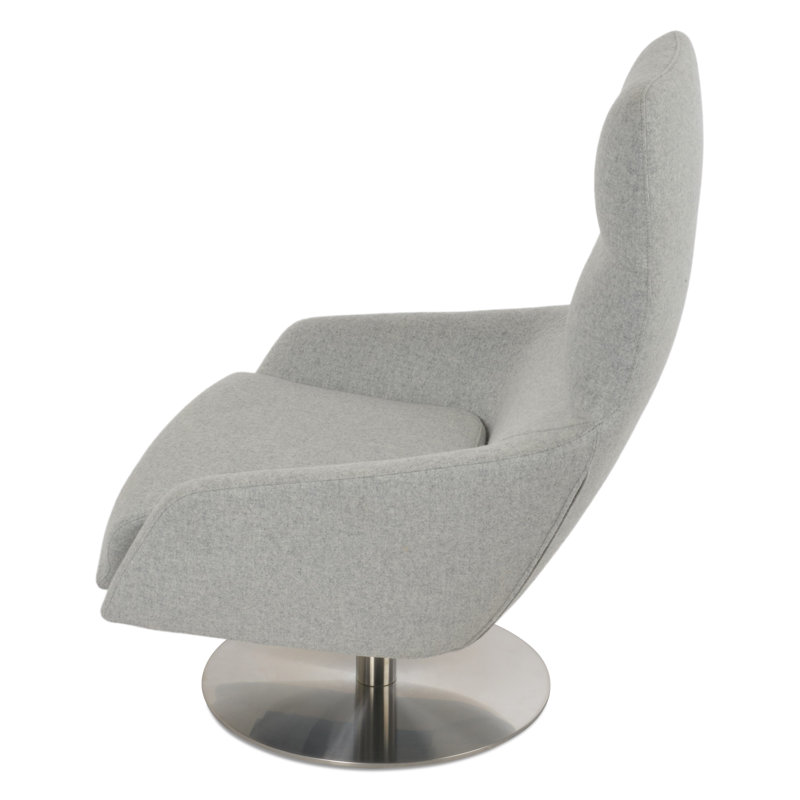 Fauteuil BRC, Laine argentée