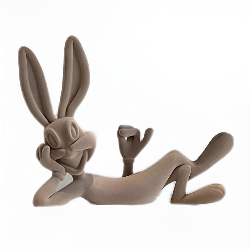 Modern Luxury Long-Ear Rabbit Ornament, Brown