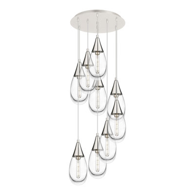 Luminaire suspendu à 9 lumières en grappe