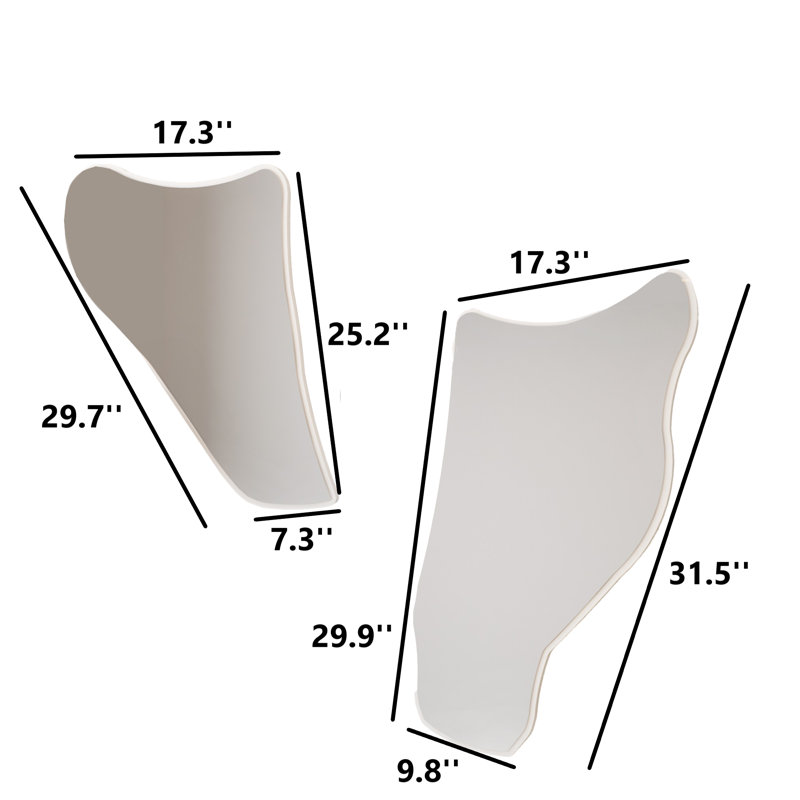 Miroir en bois manufacturé, Blanc