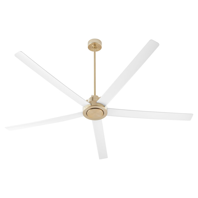 Audey 80'' Ceiling Fan, Gold with White Blades