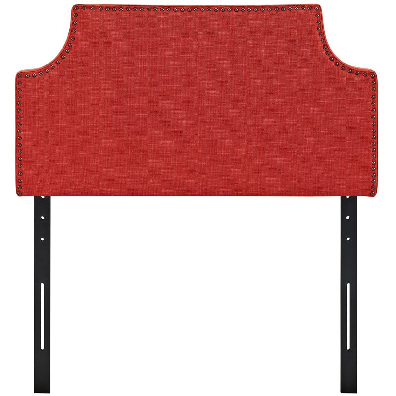 Tête de lit double en vinyle Laura, Simple, Atomic Red