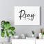 Pray Sharp Cross - Wrapped Canvas Print