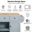 Chariot de cuisine avec comptoir rabattable et supports de rangement internes-1885210979