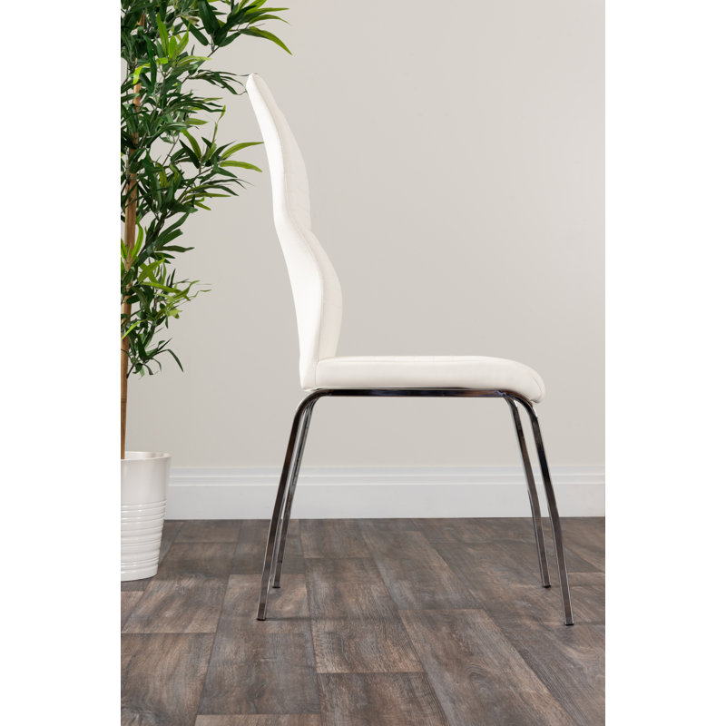 Edzard Upholstered Dining Chair, White
