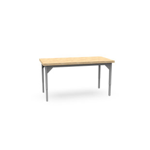 Lobo Solid Wood Adjustable Rectangle 2 Students Activity Table