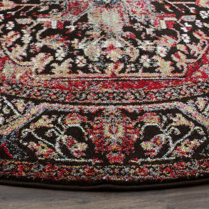 Imarnie Vintage Hamadan Performance Oriental Rug, Round 5'3"