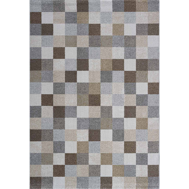 Carmer Chequered Area Rug, Rectangle 80 x 150cm