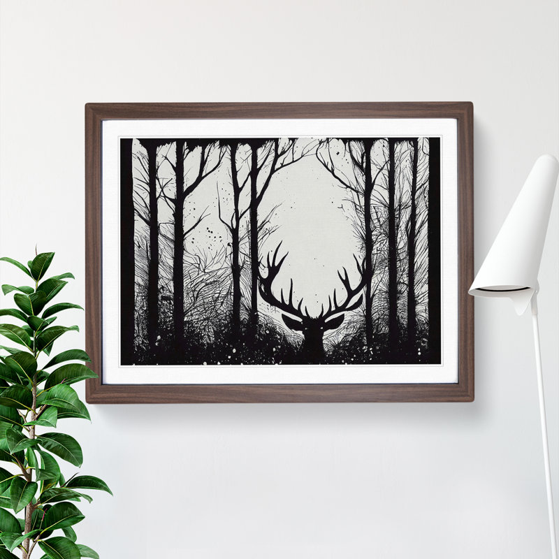 Stag Deer Forest - Framed Print