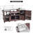 75.4" Outdoor Kitchen Island With Sink, Solid Wood Outdoor Grill Cart For XL Green Egg Grills, Rolling Outdoor Bar Cart With Stainless Steel Top, For Pizza Prep & BBQ-954795053